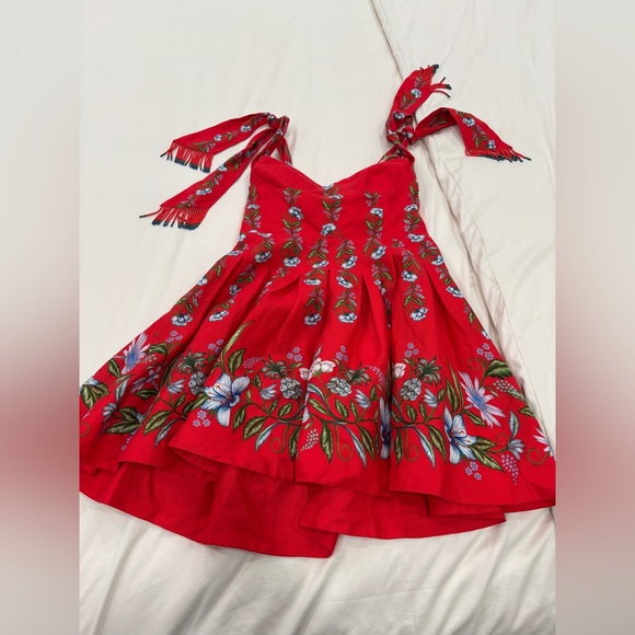 FARM Rio Red Floral Mini Dress - Picture 4 of 14